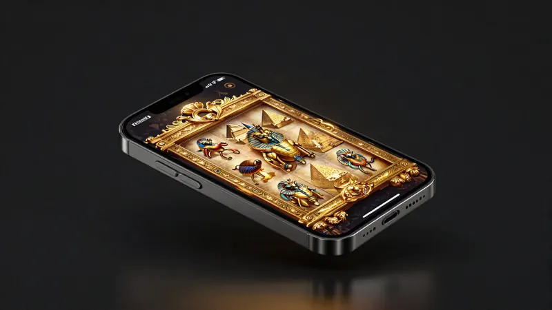 Pharaonix mobile slot game shown on a phone